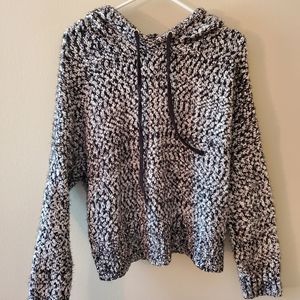 Black and white speckled hoodie